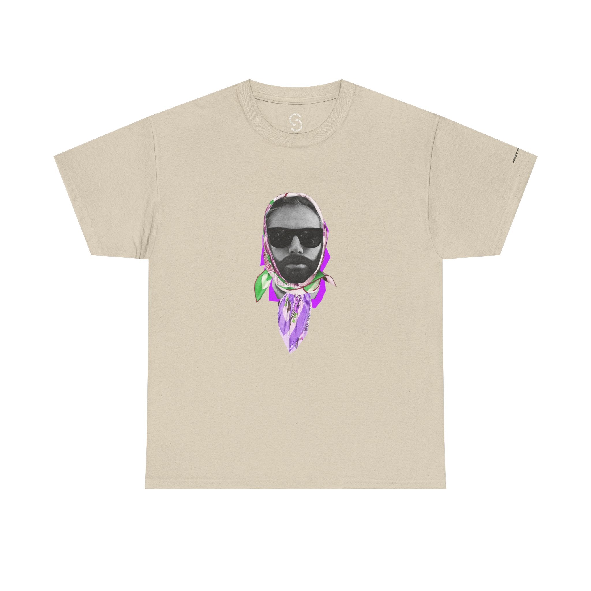 JECKY Fuxia FOULARD  Man  T-Shirt | Retro Portrait, Sunglasses, Vaporwave Accent