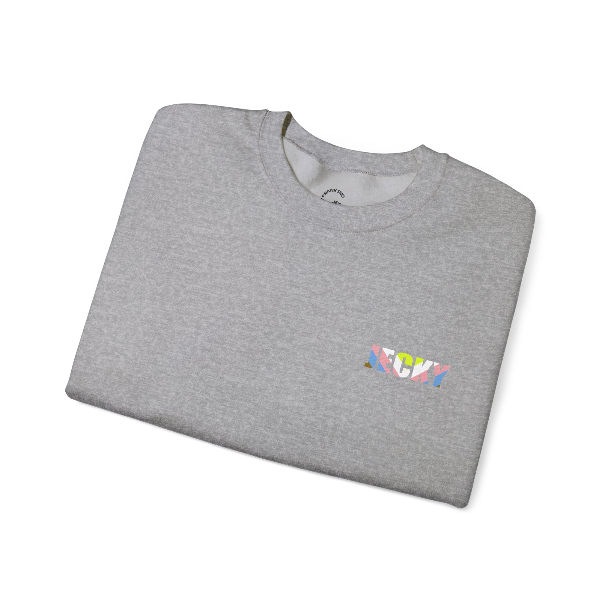 Pastel Smiley Rainbow Crewneck Sweatshirt | Soft Cloud Face Design