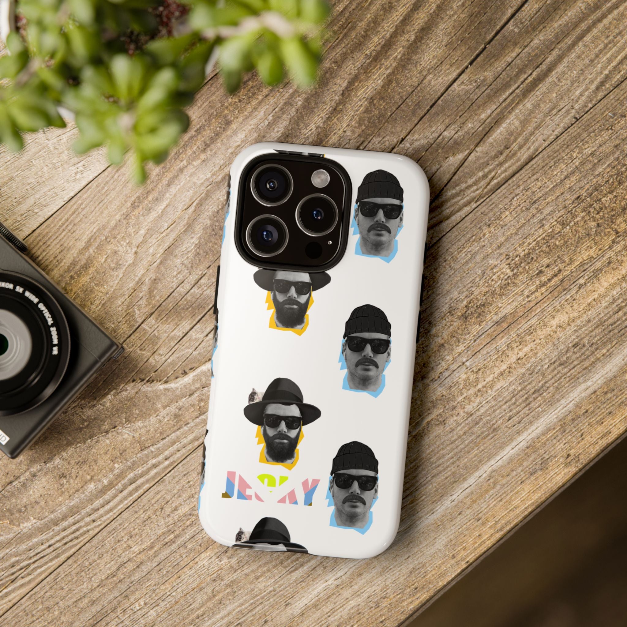 Mustache JECKY Faces phone case | Tough Phone Case, pattern, retro portraits