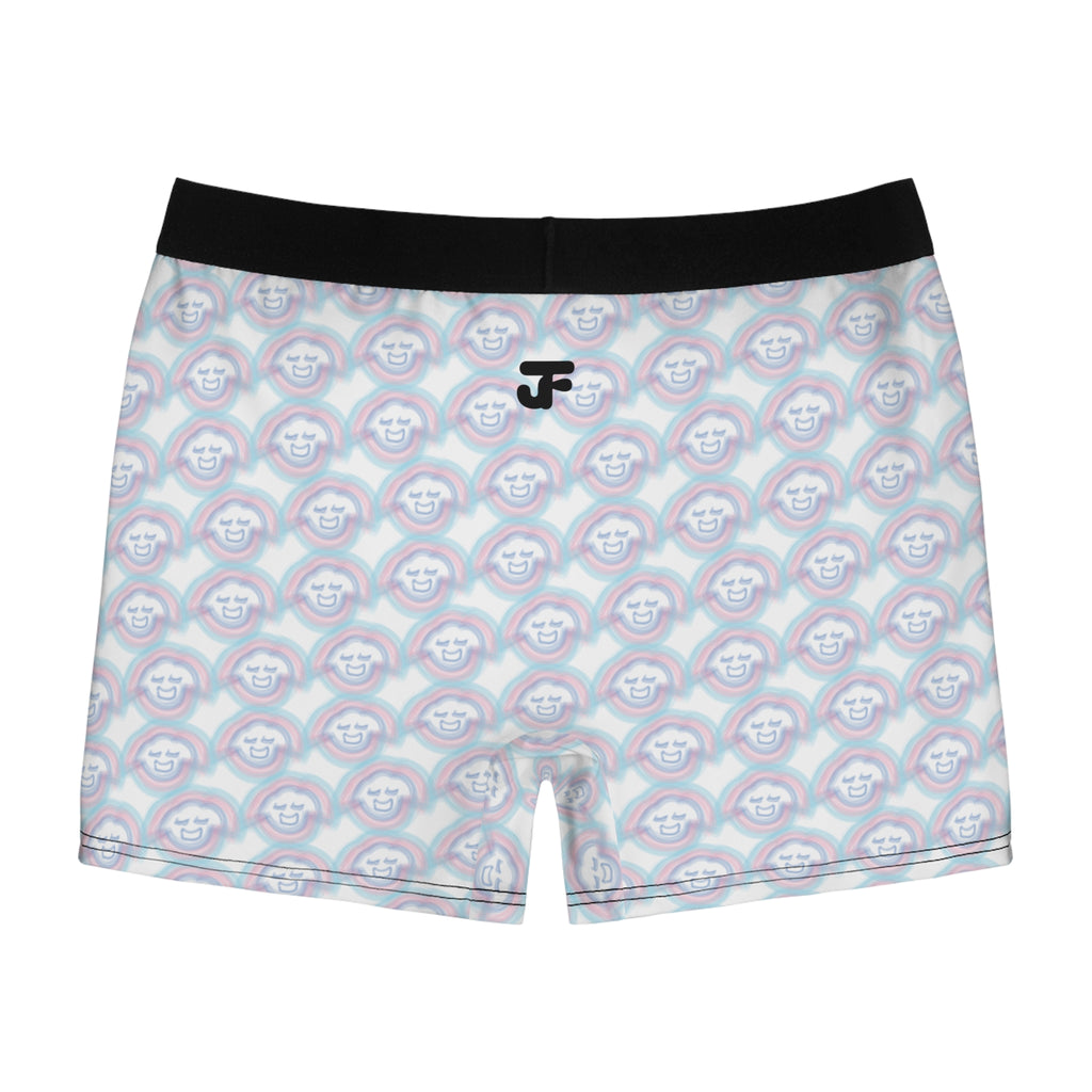 Smiling Monkey Pattern Boxer Briefs | All-Over Print Trippy Retro Face
