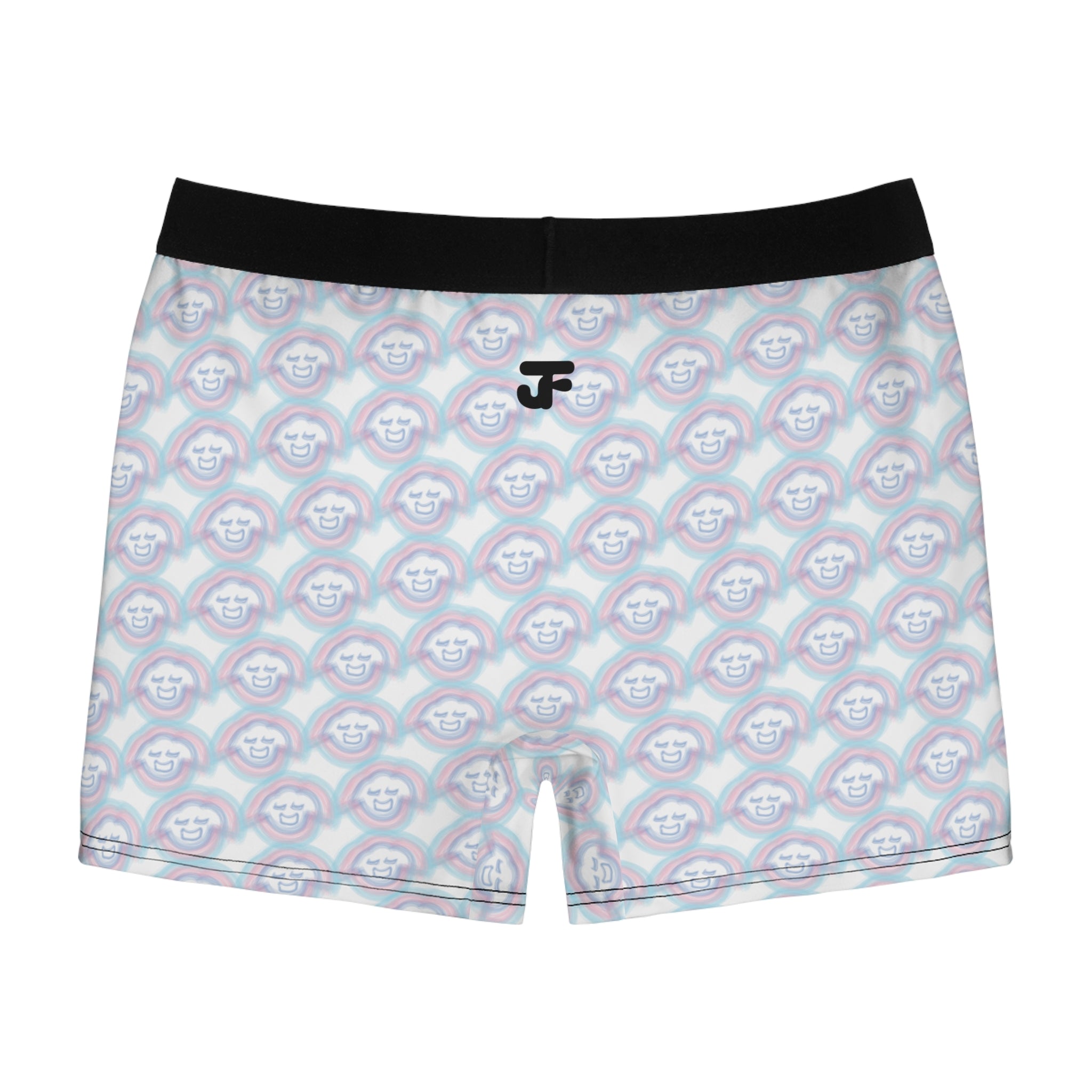 Smiling Monkey Pattern Boxer Briefs | All-Over Print Trippy Retro Face