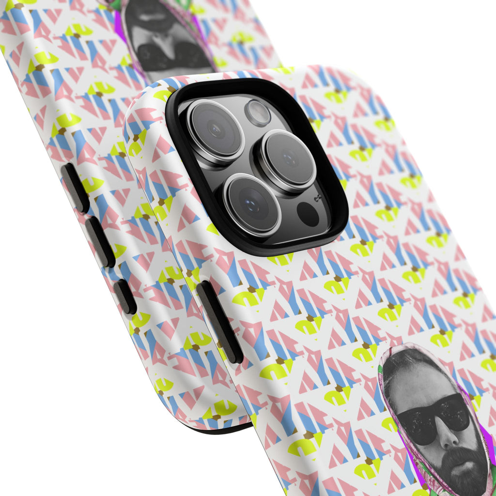 JECKY Retro Geometric Pattern with Sunglass Portrait Phone Case | Tough Cases