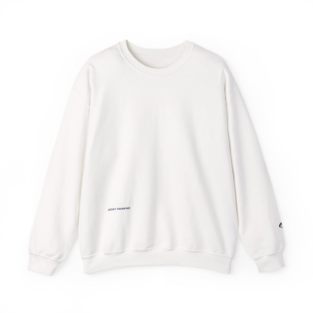 JECKY is/back Crewneck Sweatshirt | Minimal Back Text Design
