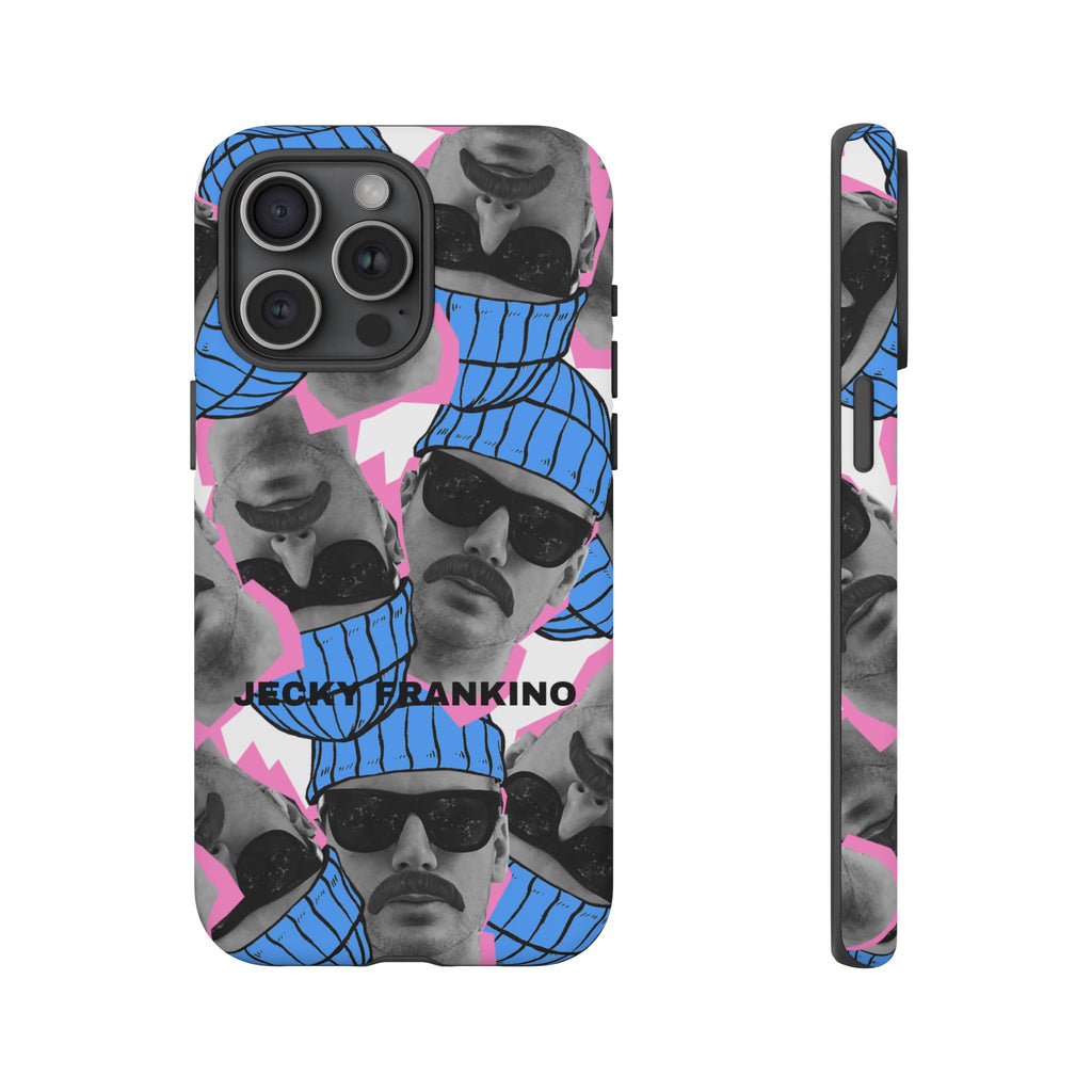 Retro Beanie Portraits phone case | iPhone protective case, quirky face collage