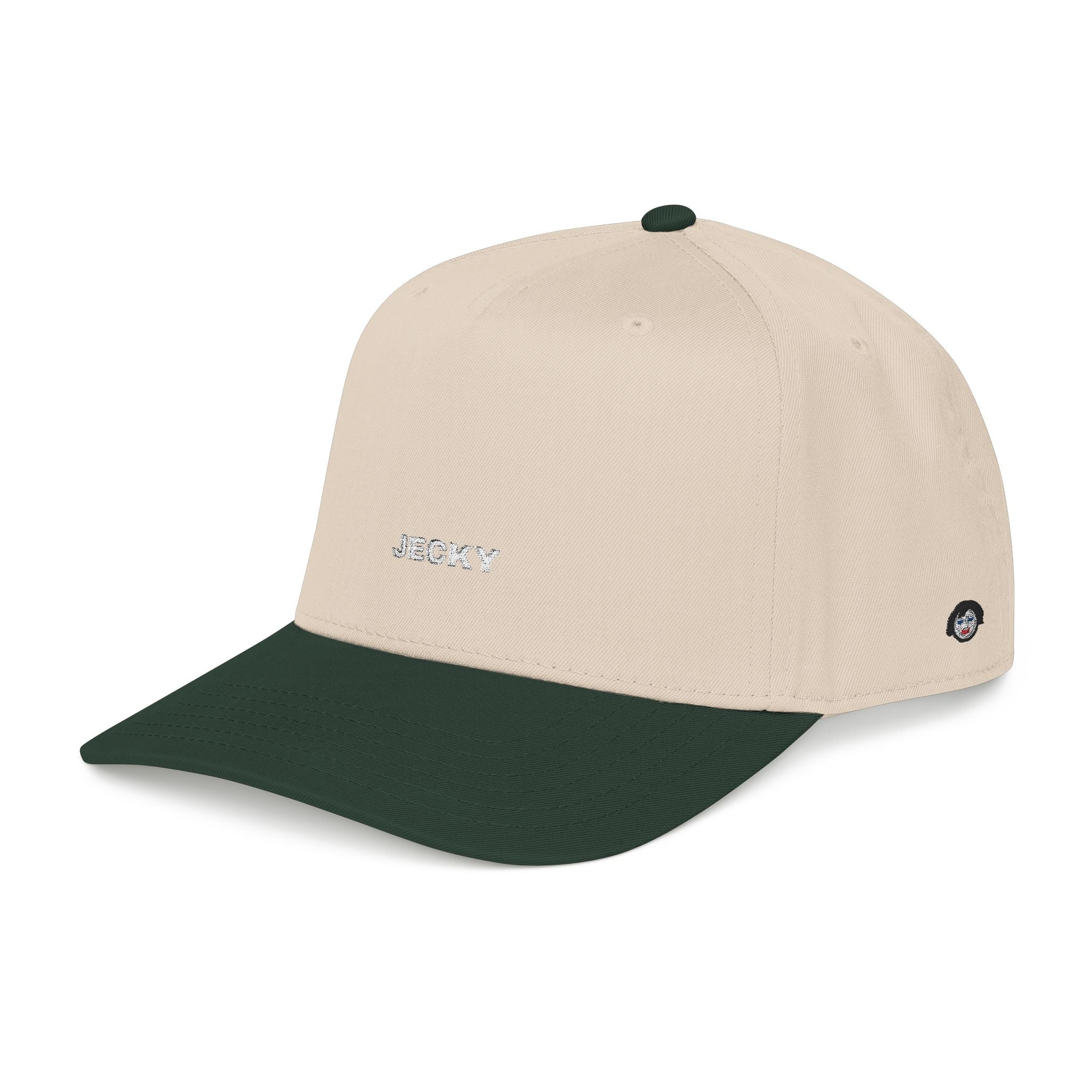 Yellow Script Logo Mid Profile Baseball Cap | Two-Tone Brim, Embroidered Back Logo