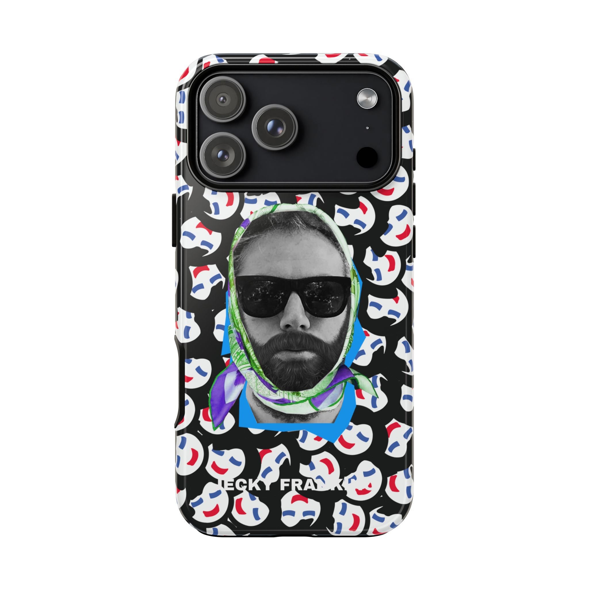 Smiling Mask Pattern Portrait Phone Case | Tough Cases