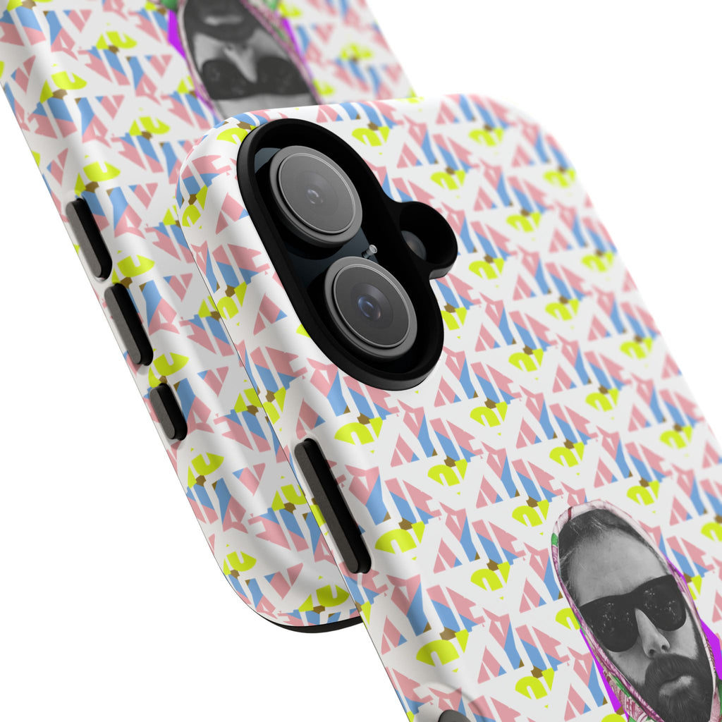 JECKY Retro Geometric Pattern with Sunglass Portrait Phone Case | Tough Cases