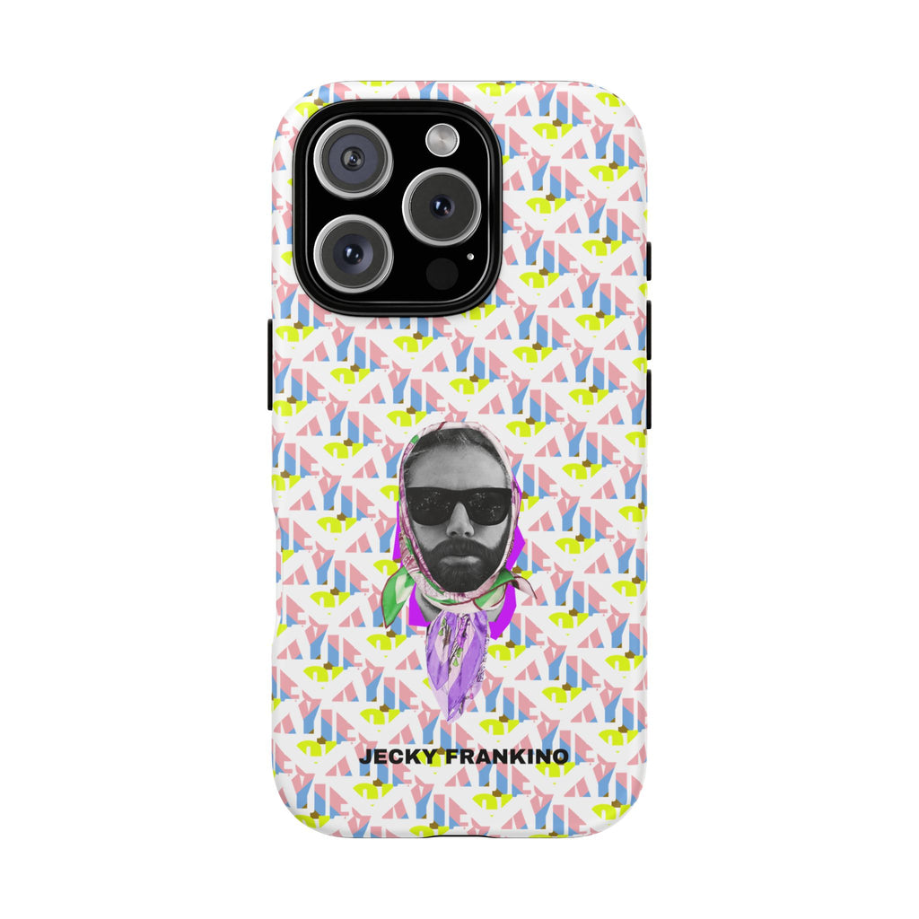 JECKY Retro Geometric Pattern with Sunglass Portrait Phone Case | Tough Cases