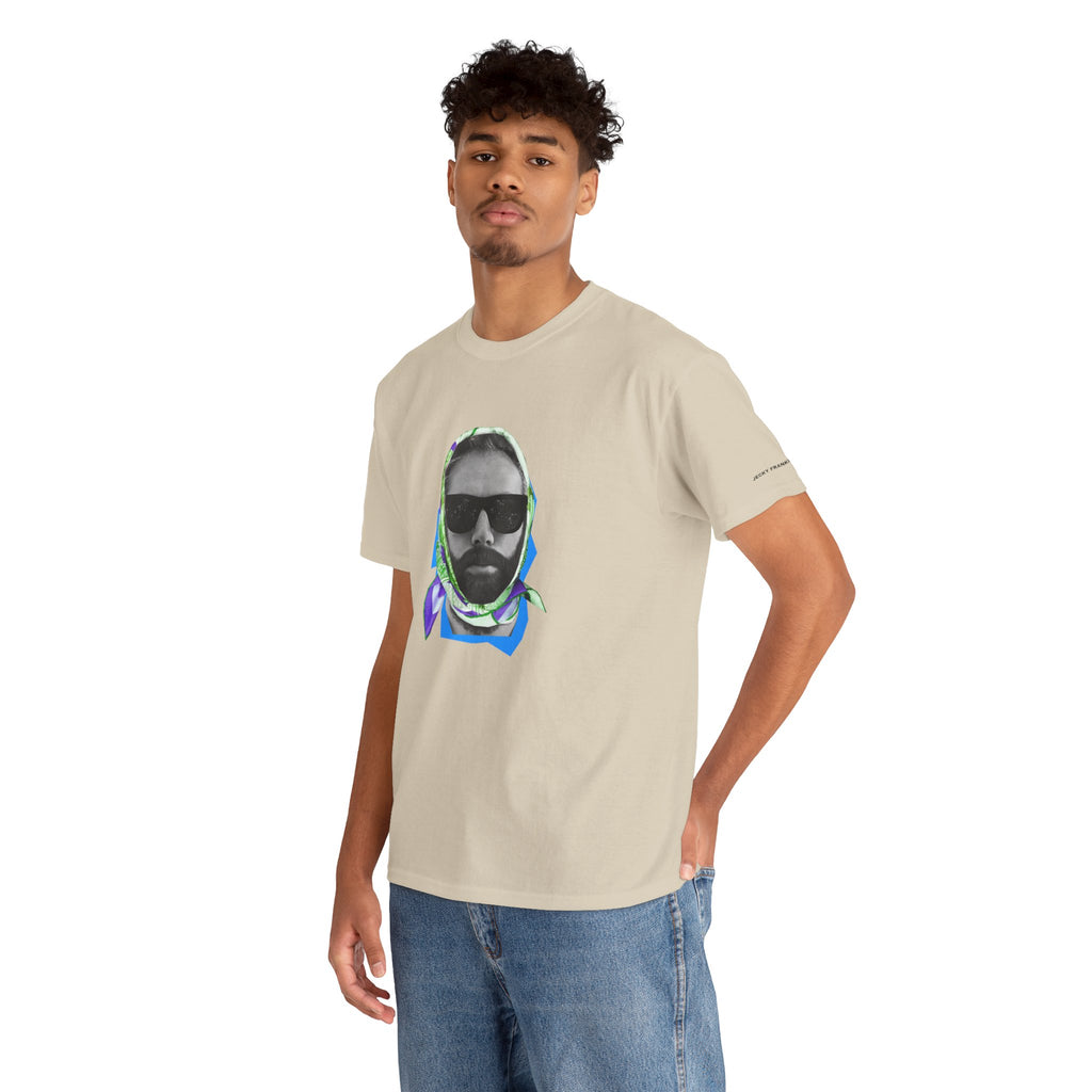 JECKY FOULARD  Man  T-Shirt | Retro Portrait, Sunglasses, Vaporwave Accent