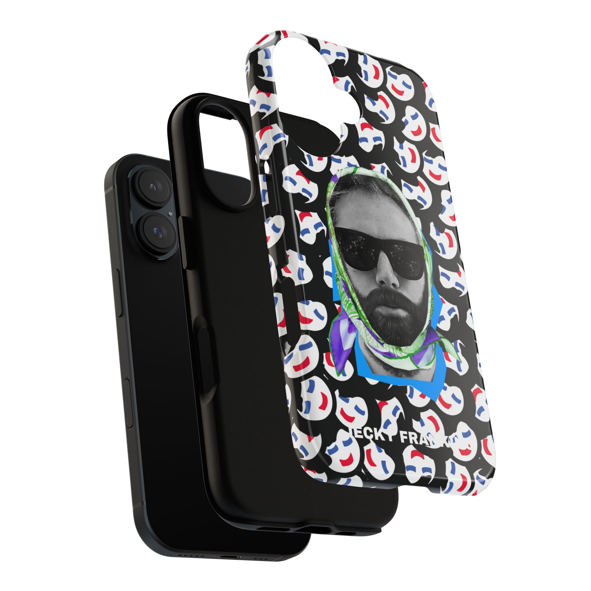 Smiling Mask Pattern Portrait Phone Case | Tough Cases