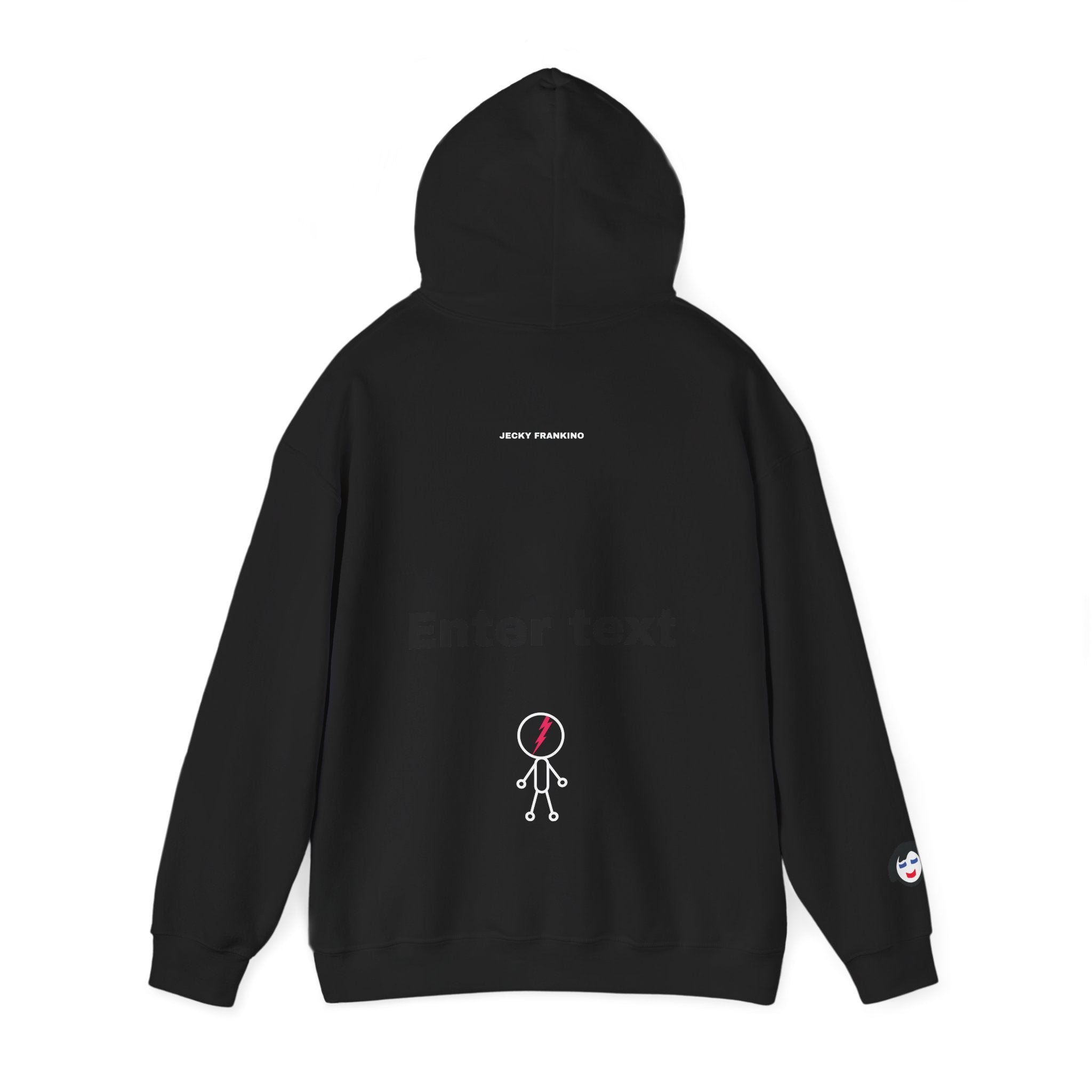 Smiling Rainbow Face JECKY FRANKINO Hoodie | Minimal Pastel Graphic Sweatshirt