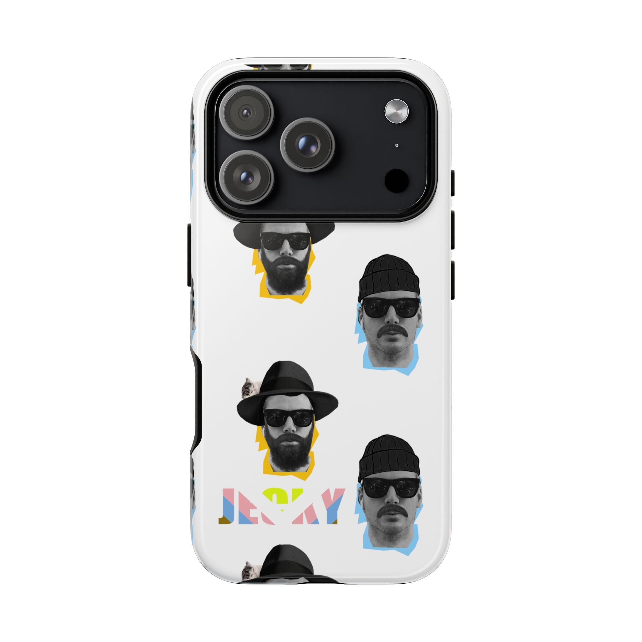 Mustache JECKY Faces phone case | Tough Phone Case, pattern, retro portraits