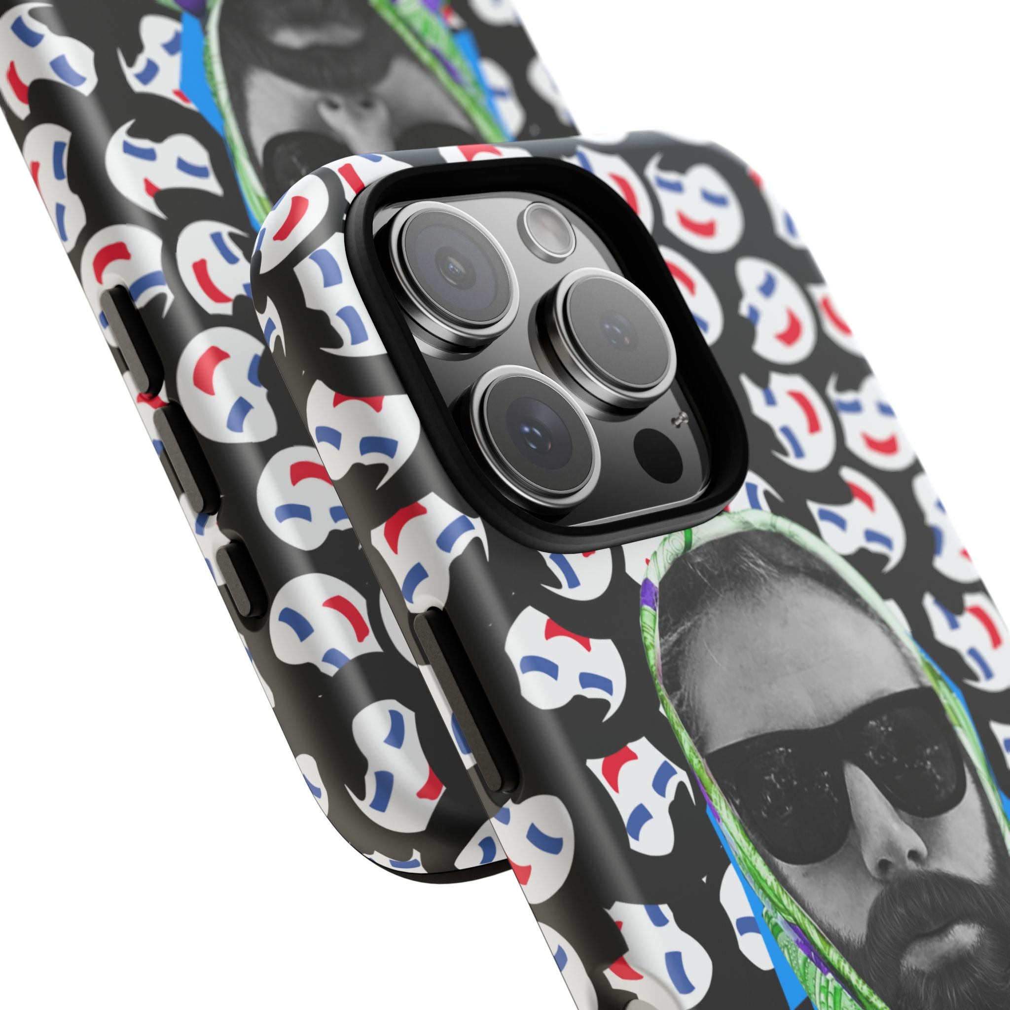 Smiling Mask Pattern Portrait Phone Case | Tough Cases
